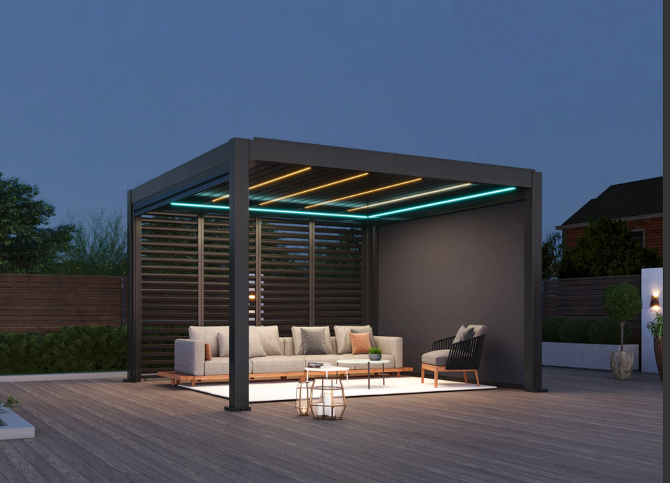 OceanusMax Ultra  – Die Premium-Pergola für höchste Ansprüche mit  RGB-Beleuchtung