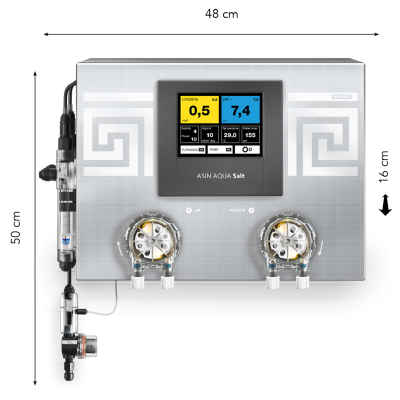 MIDA.Sin Salt pH/Redox NET inkl. Solarfunktion – Vollautomatische Salzelektrolyseanlage mit smarter Steuerung