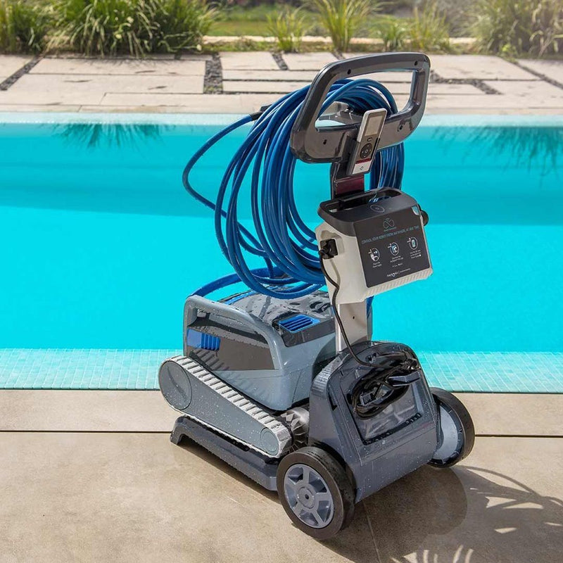 Pool robot delfino M700 con caddy, pennelli combinati grigio