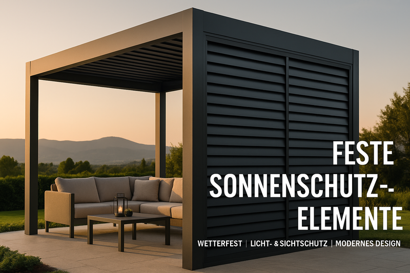 Oceanus Pergola Seitenelement – Feste Sonnenschutzelemente aus Aluminium