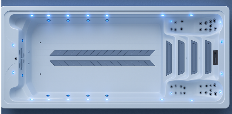 Infinitypool SwimSpa – Grösse 700 x 300 x 147 cm