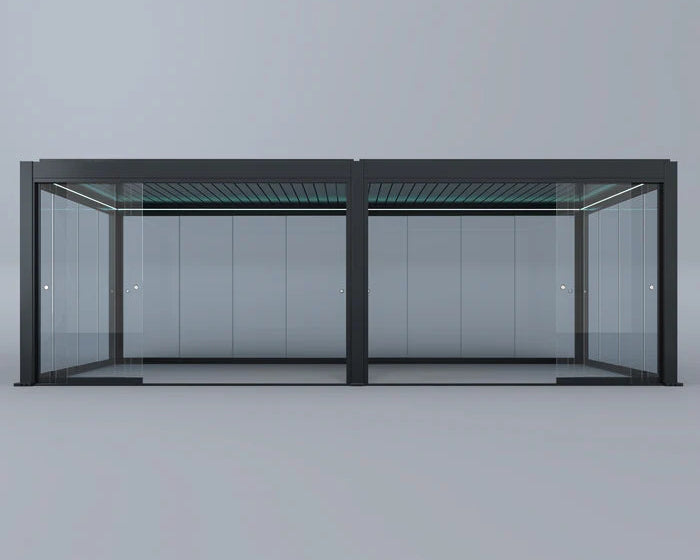 Oceanus Pergola Glasschiebewände – Eleganz und Schutz in Glas