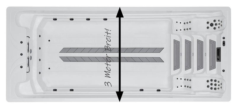 Infinitypool SwimSpa – Grösse 700 x 300 x 147 cm