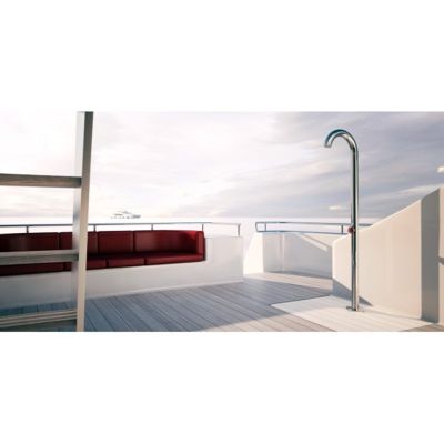 TITANO® Edelstahldusche – Hochglanzpolierte Duschsäule für Garten, Pool & Spa