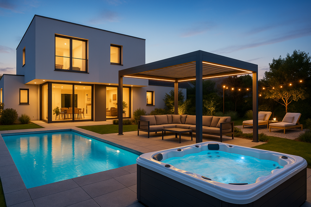 OceanusMax Ultra  – Die Premium-Pergola für höchste Ansprüche mit  RGB-Beleuchtung